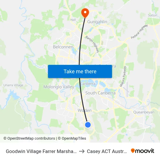 Goodwin Village Farrer Marshall St to Casey ACT Australia map