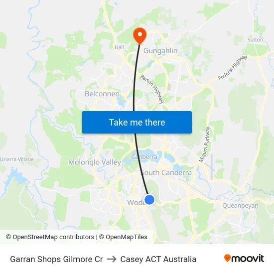 Garran Shops Gilmore Cr to Casey ACT Australia map
