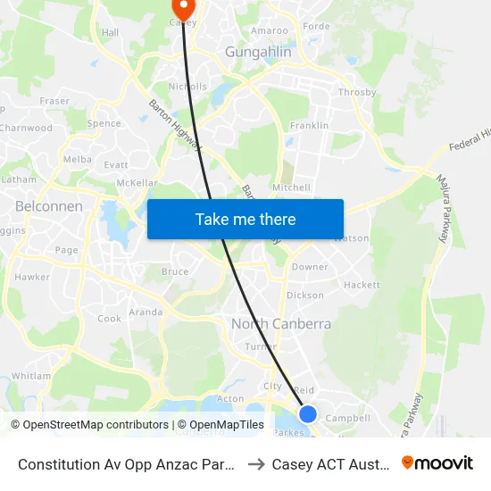 Constitution Av Opp Anzac Park East to Casey ACT Australia map