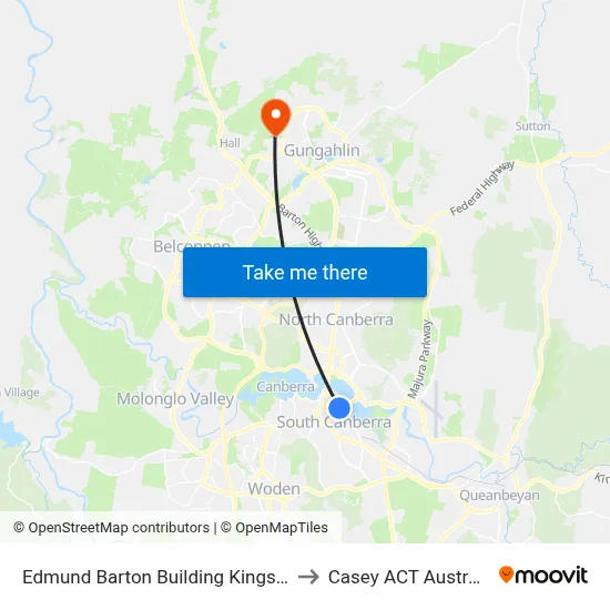 Edmund Barton Building Kings Av to Casey ACT Australia map