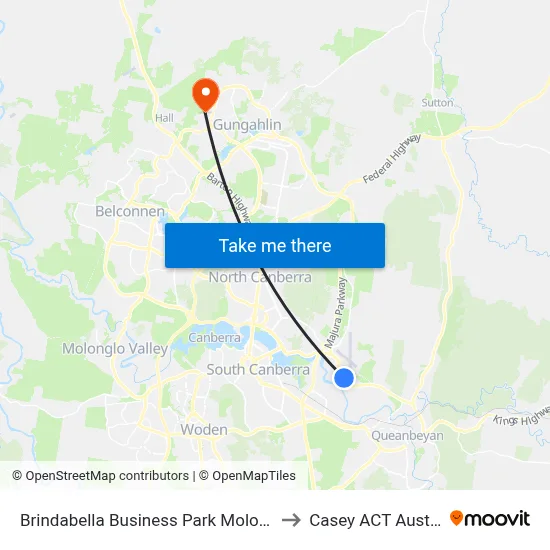 Brindabella Business Park Molonglo Dr to Casey ACT Australia map