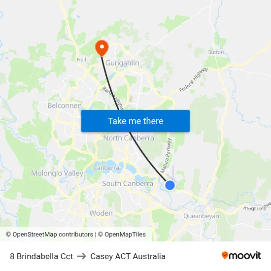 8 Brindabella Cct to Casey ACT Australia map