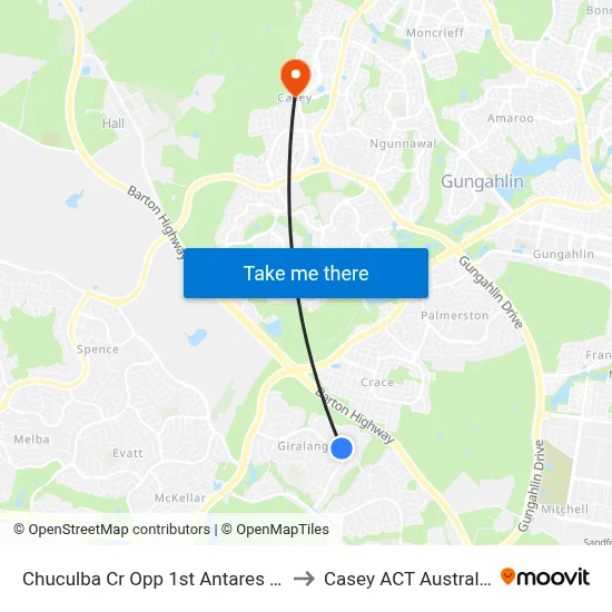 Chuculba Cr Opp 1st Antares Cr to Casey ACT Australia map