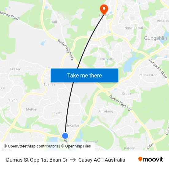 Dumas St Opp 1st Bean Cr to Casey ACT Australia map