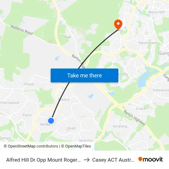 Alfred Hill Dr Opp Mount Rogers Ps to Casey ACT Australia map