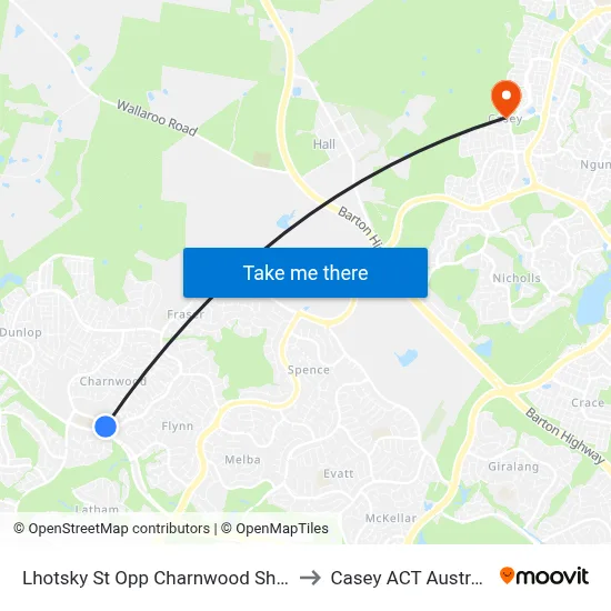 Lhotsky St Opp Charnwood Shops to Casey ACT Australia map