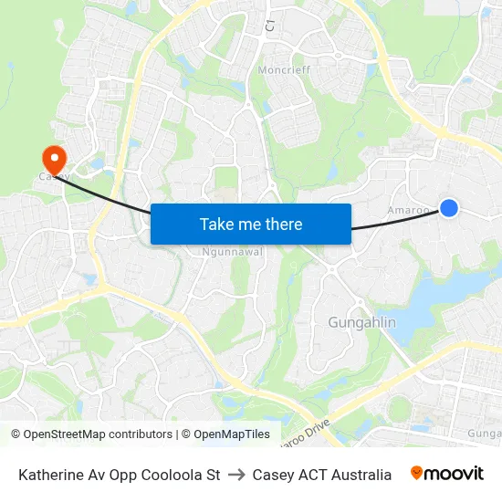 Katherine Av Opp Cooloola St to Casey ACT Australia map