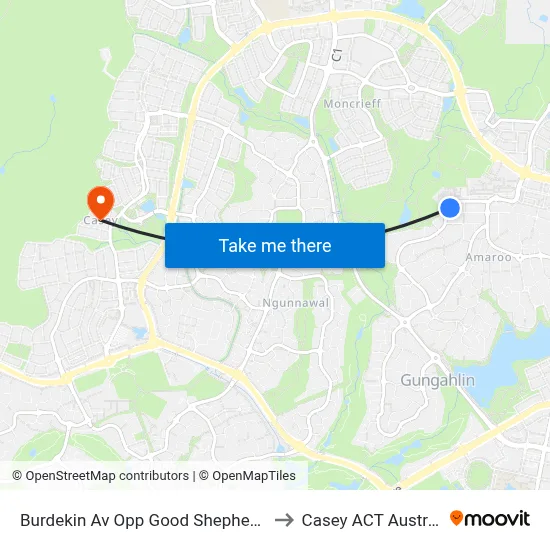 Burdekin Av Opp Good Shepherd Ps to Casey ACT Australia map