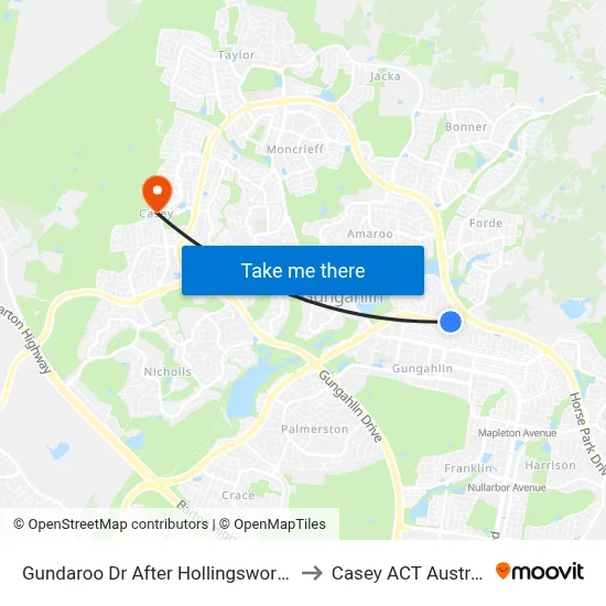 Gundaroo Dr After Hollingsworth St to Casey ACT Australia map