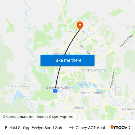 Bielski St Opp Evelyn Scott School Sso to Casey ACT Australia map