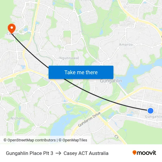 Gungahlin Place Plt 3 to Casey ACT Australia map