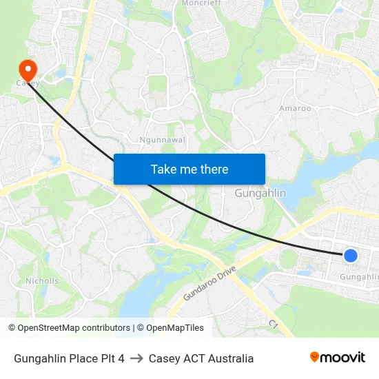 Gungahlin Place Plt 4 to Casey ACT Australia map