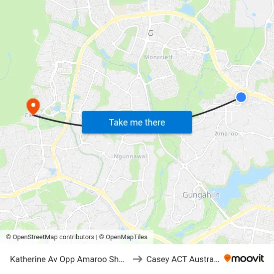 Katherine Av Opp Amaroo Shops to Casey ACT Australia map