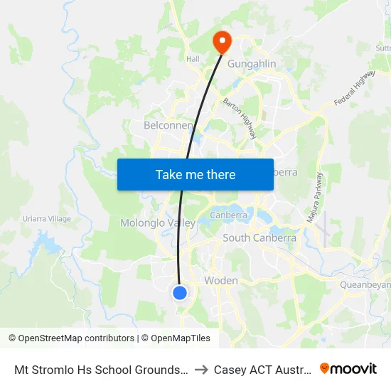 Mt Stromlo Hs School Grounds Sso to Casey ACT Australia map