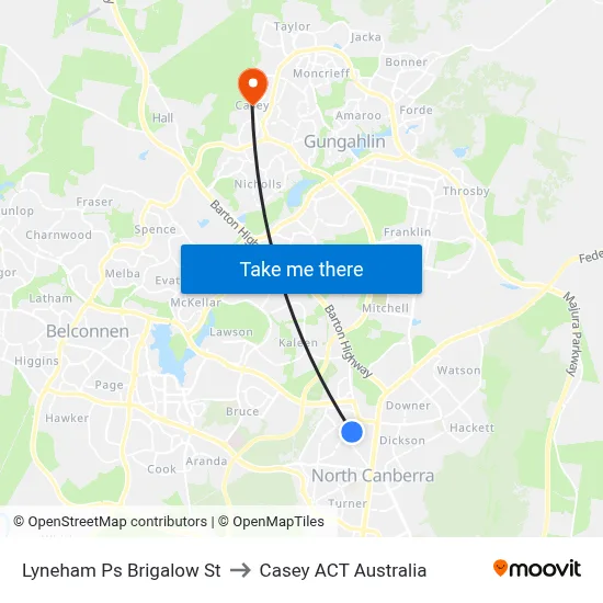Lyneham Ps Brigalow St to Casey ACT Australia map