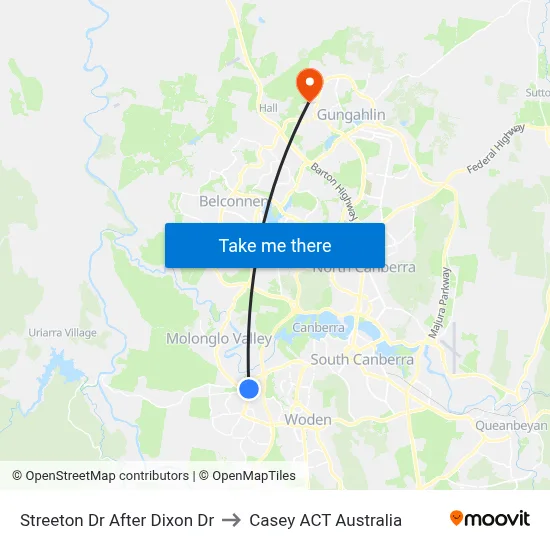 Streeton Dr After Dixon Dr to Casey ACT Australia map