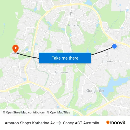 Amaroo Shops Katherine Av to Casey ACT Australia map
