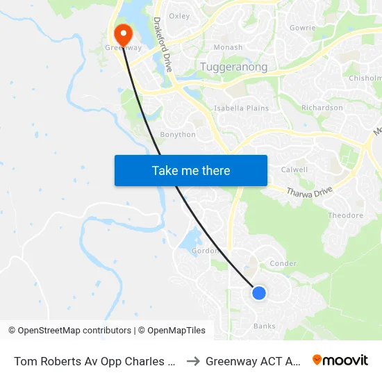 Tom Roberts Av Opp Charles Conder Ps to Greenway ACT Australia map