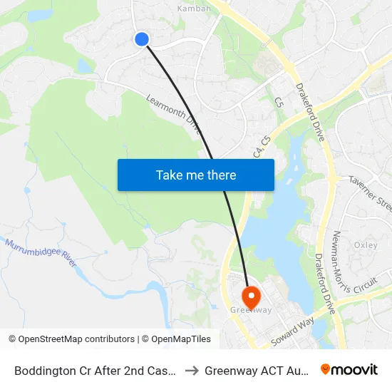 Boddington Cr After 2nd Castley Cct to Greenway ACT Australia map