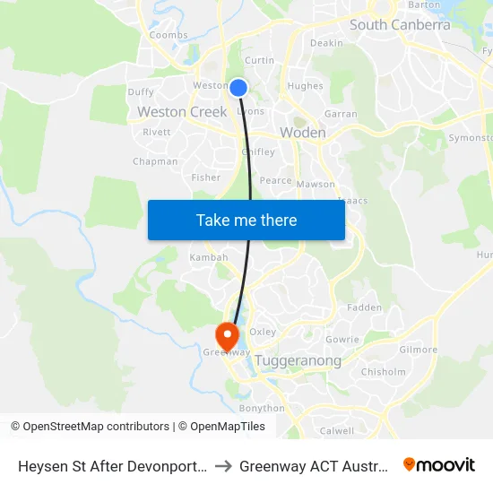 Heysen St After Devonport St to Greenway ACT Australia map
