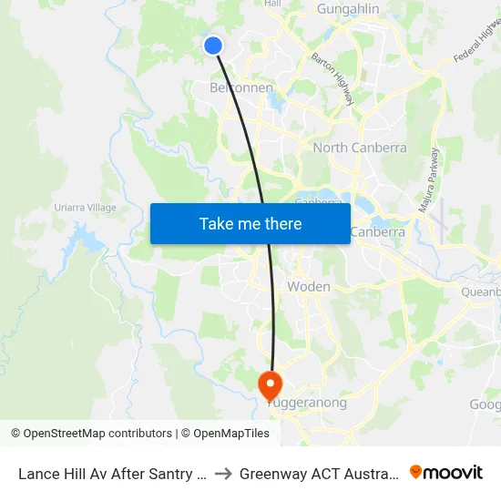 Lance Hill Av After Santry Pl to Greenway ACT Australia map