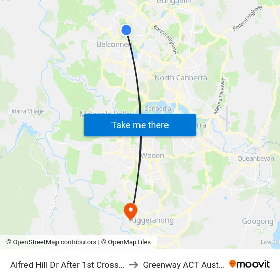Alfred Hill Dr After 1st Crossley Cl to Greenway ACT Australia map
