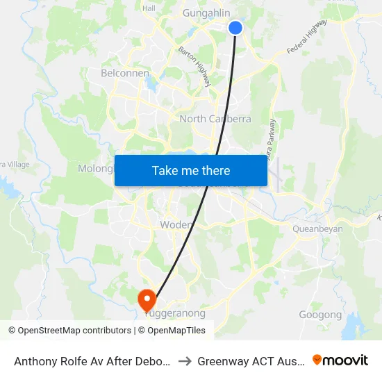 Anthony Rolfe Av After Debortoli St to Greenway ACT Australia map