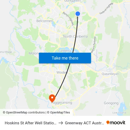 Hoskins St After Well Station Dr to Greenway ACT Australia map