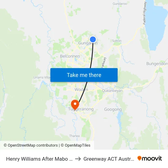 Henry Williams After Mabo Bvd to Greenway ACT Australia map