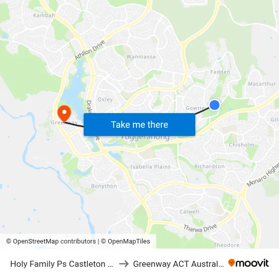 Holy Family Ps Castleton Cr to Greenway ACT Australia map