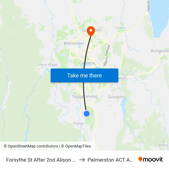 Forsythe St After 2nd Alison Ashby Cr to Palmerston ACT Australia map