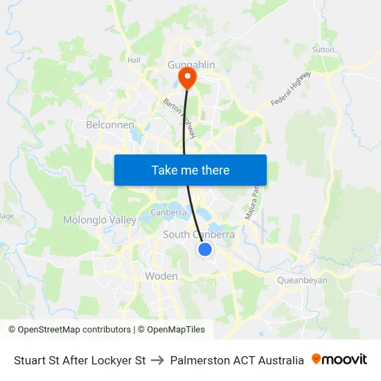Stuart St After Lockyer St to Palmerston ACT Australia map
