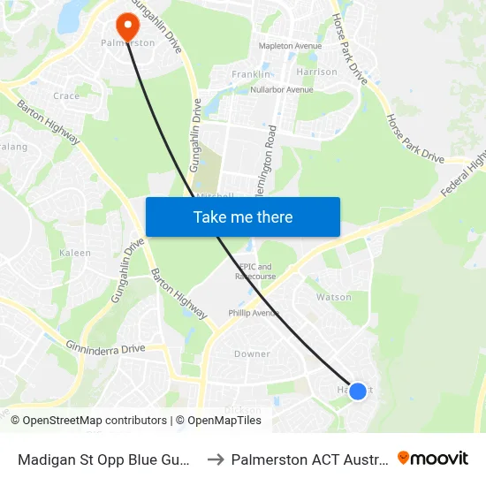 Madigan St Opp Blue Gum Ps to Palmerston ACT Australia map