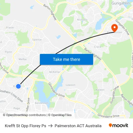 Krefft St Opp Florey Ps to Palmerston ACT Australia map