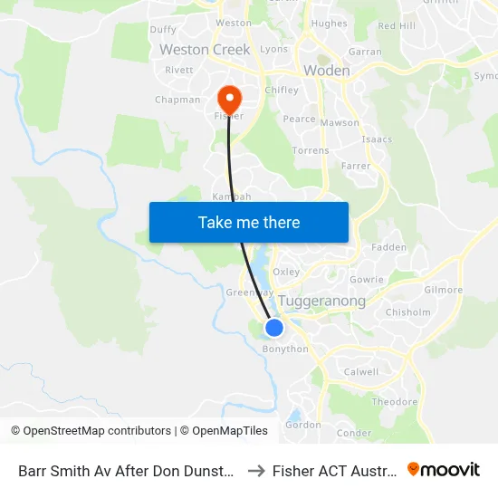 Barr Smith Av After Don Dunstan Dr to Fisher ACT Australia map