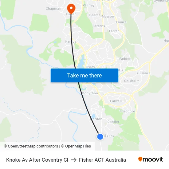 Knoke Av After Coventry Cl to Fisher ACT Australia map