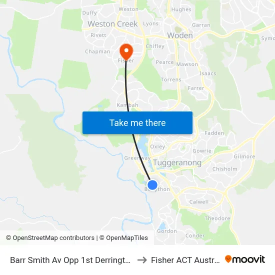 Barr Smith Av Opp 1st Derrington Cr to Fisher ACT Australia map