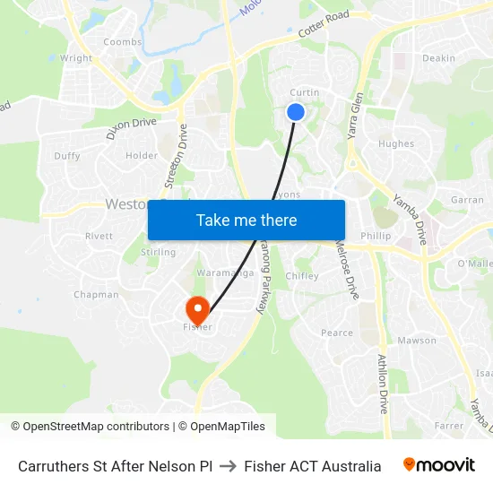 Carruthers St After Nelson Pl to Fisher ACT Australia map