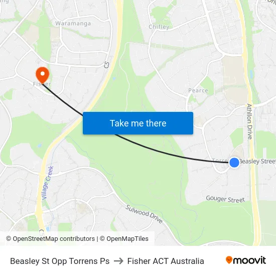 Beasley St Opp Torrens Ps to Fisher ACT Australia map
