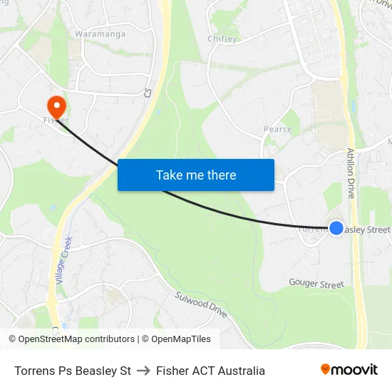 Torrens Ps Beasley St to Fisher ACT Australia map