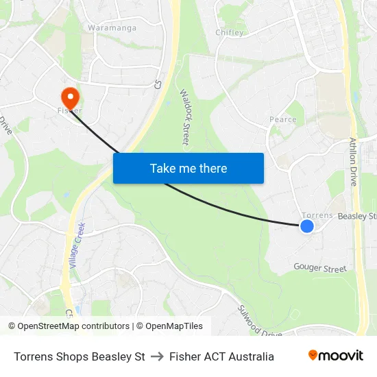 Torrens Shops Beasley St to Fisher ACT Australia map