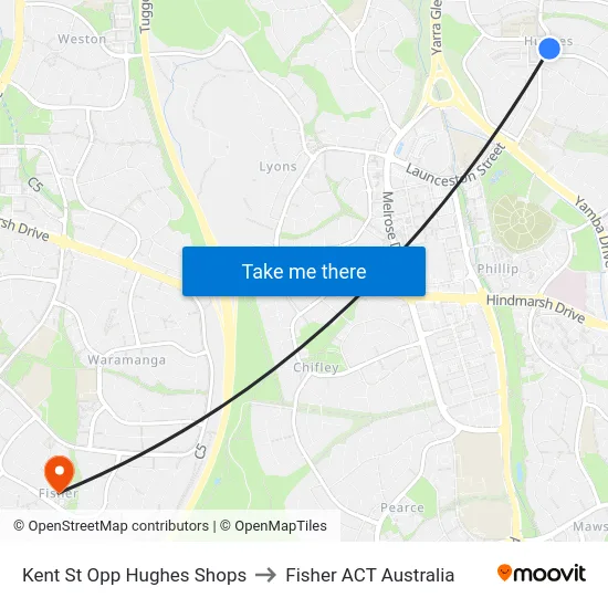 Kent St Opp Hughes Shops to Fisher ACT Australia map