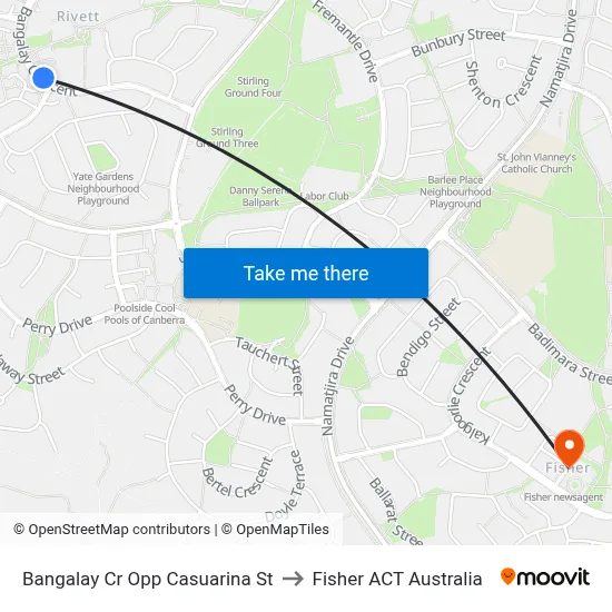 Bangalay Cr Opp Casuarina St to Fisher ACT Australia map