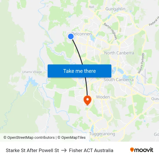 Starke St After Powell St to Fisher ACT Australia map