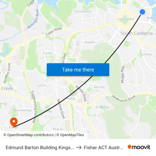 Edmund Barton Building Kings Av to Fisher ACT Australia map
