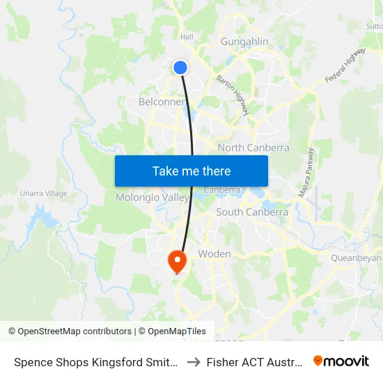 Spence Shops Kingsford Smith Dr to Fisher ACT Australia map