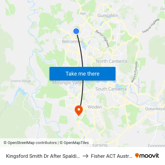 Kingsford Smith Dr After Spalding St to Fisher ACT Australia map