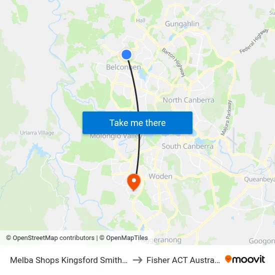 Melba Shops Kingsford Smith Dr to Fisher ACT Australia map