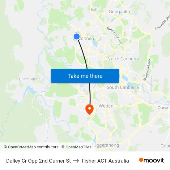 Dalley Cr Opp 2nd Gurner St to Fisher ACT Australia map