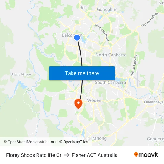 Florey Shops Ratcliffe Cr to Fisher ACT Australia map